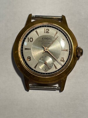 Montre Ergic 17 Rubis - Mécanique à Réviser Ou Pour Pièces - Modèle Homme - Occasion