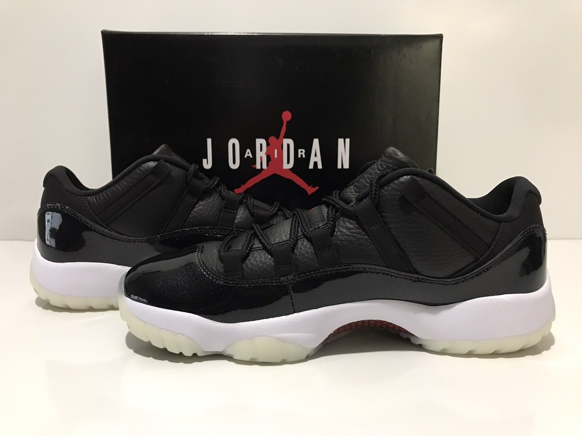 Air Jordan 11 Retro Low 72/10 Black/Red/White/Sail AV2187-001 Sz