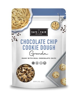 Safe + Fair Chocolate Chip Cookie Dough 12 Ounce (Pack of 1), 12 Oz Pack 