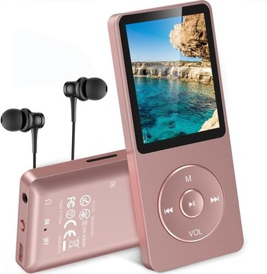 AGPTEK A02 8GB MP3 Musik Player 70 Stunden Wiedergabe 1,8 Zoll Display, Glänzend