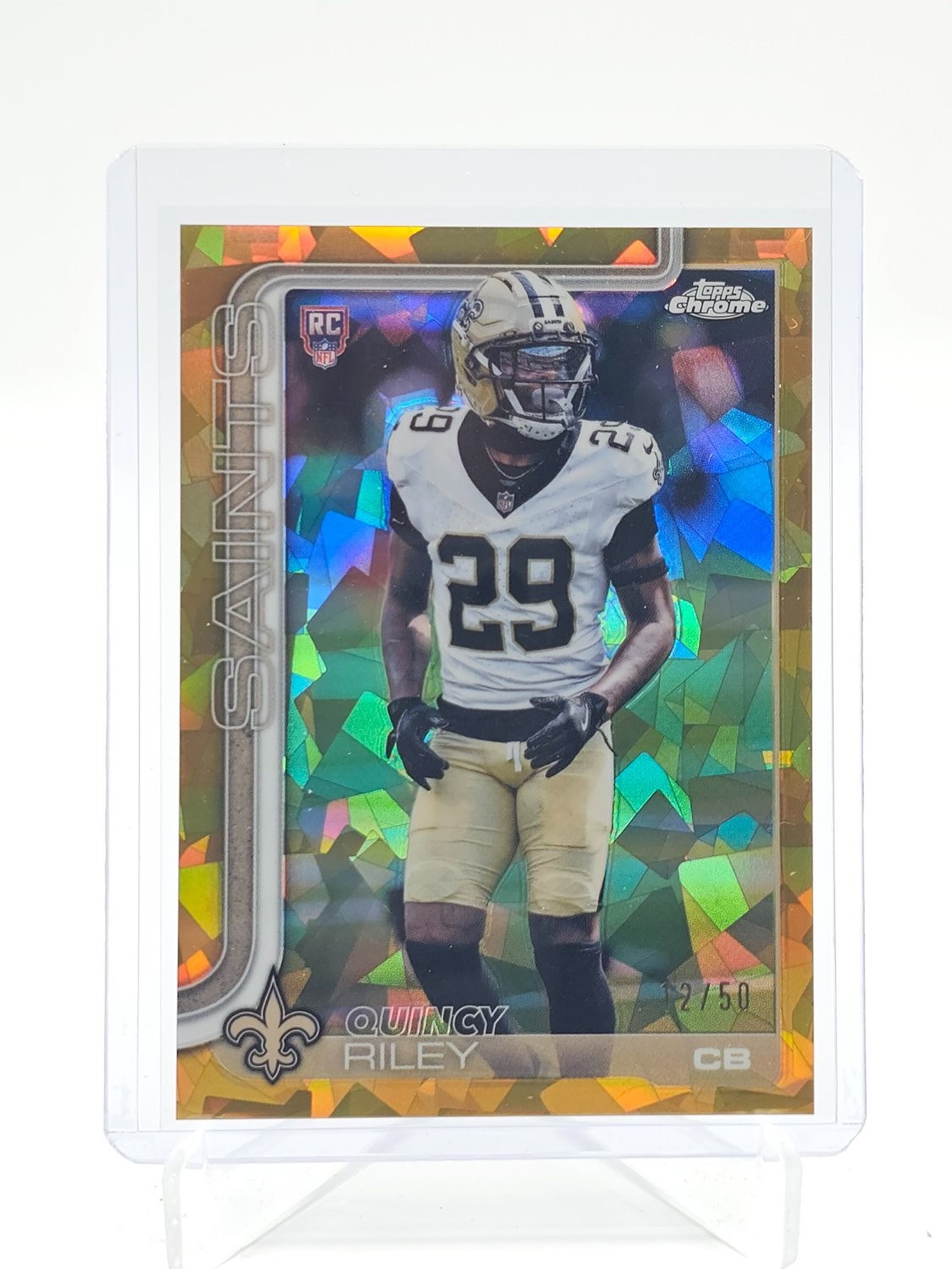 Quincy Riley Topps Chrome #369 Gold Refractor