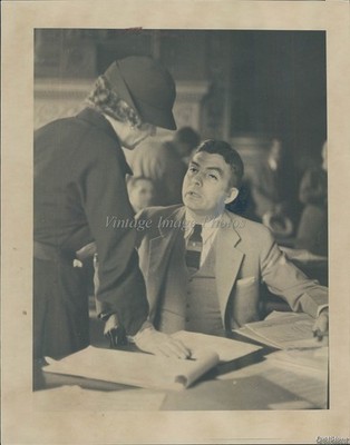 1935 June Willis Gray Carly Hat Coat Historic Original Vintage Press Photo 7x9