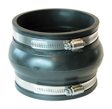 Fernco PXJ-4 Lead Free Schedule 40 PVC DWV Expansion Coupling 4 x 4 Dia. in. Hub