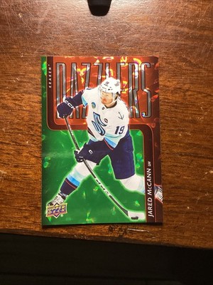 2025-26 UPPER DECK SERIES 1 HOLIDAY GREEN FOIL DAZZLERS JARED MCCANN Kraken