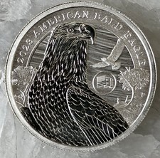 2023 American Bald Eagle Queen Elizabeth One Dollar 1 Oz Coin Tuvalu Flag Privy