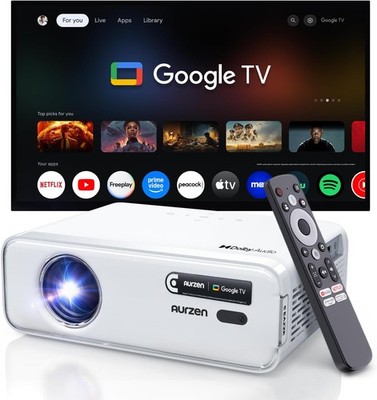 4K Projektor Google TV Smart Home Cinema 100 ANSI Lumens