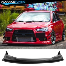 Fits 08-15 Mitsubishi Lancer Evolution Voltex Style Front Bumper Lip Spoiler Pu Fits 08-15 Mitsubishi Lancer Evolution Voltex Style Front Bumper Lip Spoiler Pu