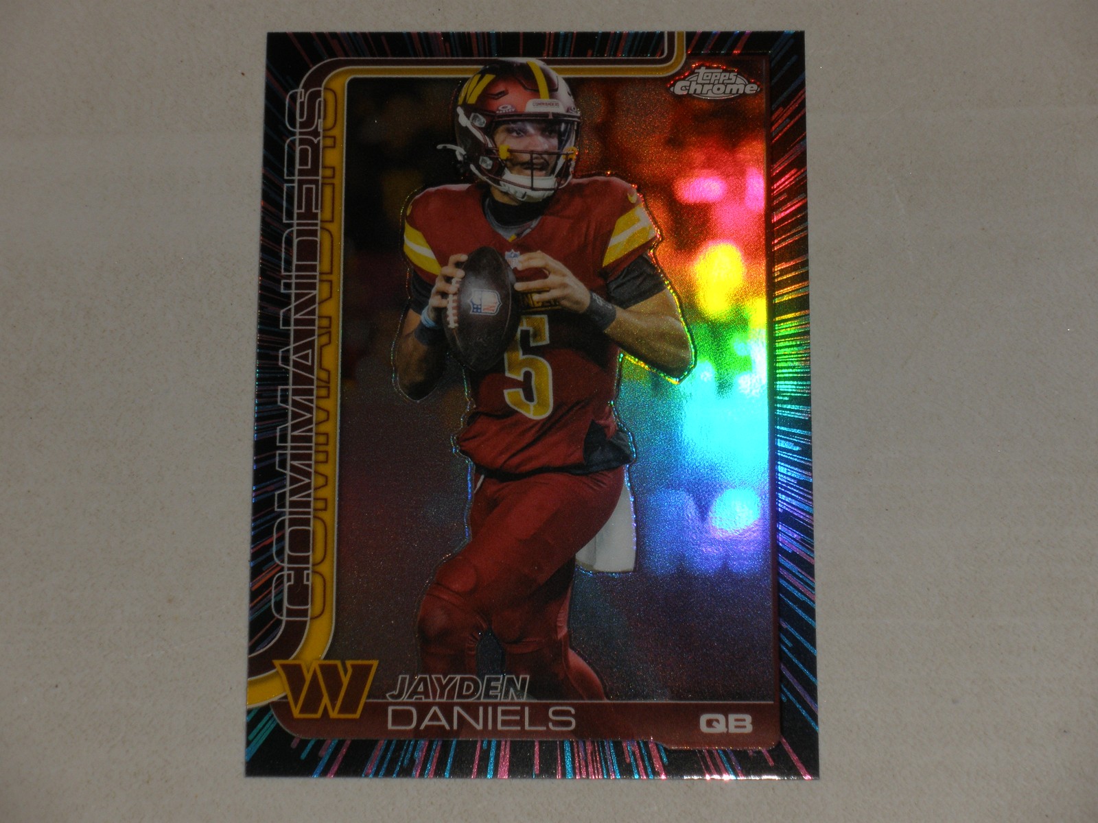 2025 Topps Chrome Neon Pulse Refractor #295 Jayden Daniels