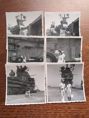 Vintage 1965 Island Superstructure USS Kearsarge 1960s Photos CVS-33 Deck Guns