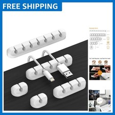 Modern Self-Adhesive Cord Organizer - 5-Pack Cable Holders for Cables up to 6mm