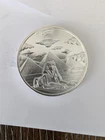 UFO Over Pyramids and Sphinx 1 Ozt .999 Fine Silver Round By Intaglio Mint
