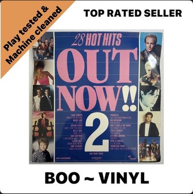 VARIOUS ARTISTS: 28 HOT HITS OUT NOW 2, 33 RPM DOUBLE VINYL ALBUM VG+ / VG+
