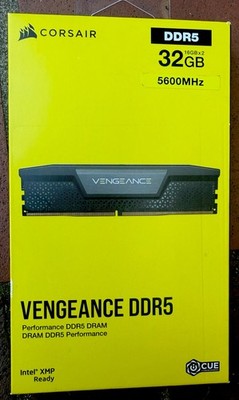 Corsair Vengeance DDR5 32GB (2x16GB) 5600MHz DIMM Intel XMP Ready Memory