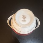 Noritake 6525 Porcelain Covered Dish Red Gold White Glossy Lidded Round — photo 4