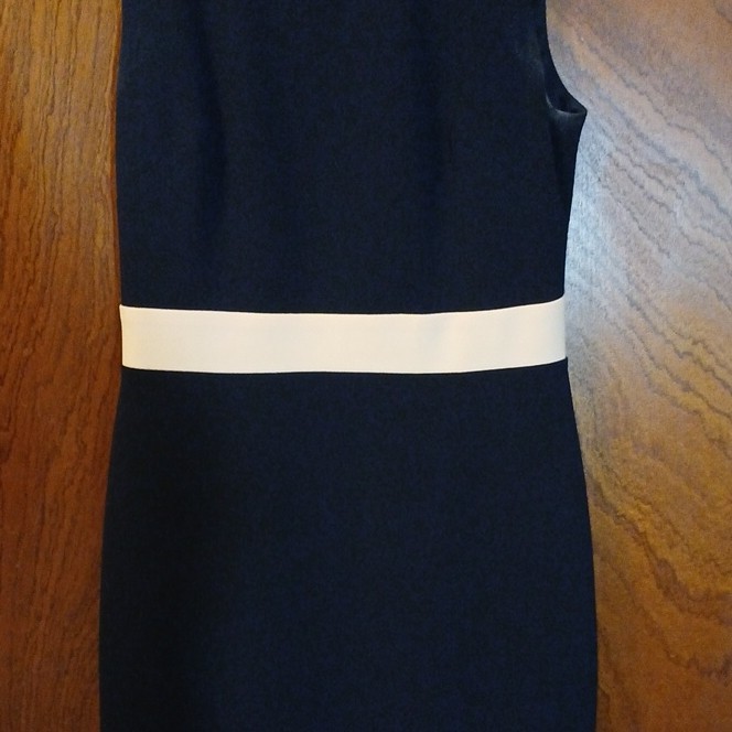 Vince Camuto Black White Colorblock Sleeveless Sheath Dress Regular Size 2