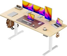63 x 28 Large Electric Standing Desk Height Adjustable Computer Desk 27.6" Deep
