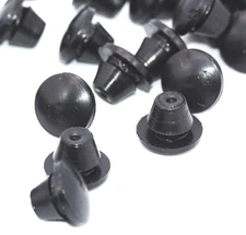 Rubber Bumper/Feet  Fits 1/4" Hole  w  7/16” OD Dome & 1/8" Ht  Fits 1/16" Panel