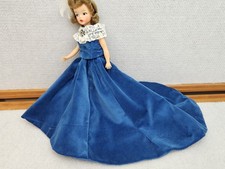 Vintage Tammy Doll Sukienka Domowa 2-częściowa Wieczorowa suknia balowa Top Spódnica Niebieska