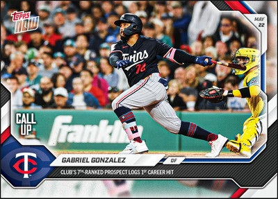 Gabriel Gonzalez (CALL UP) 1st MLB Hit - 2026 MLB Topps NOW  - Card 230 PRE-SALE