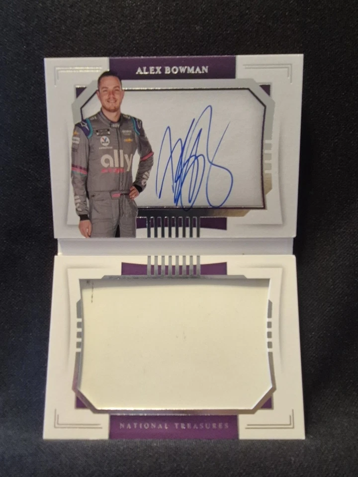 Folleto Alex Bowman National Treasures 2021. Chapa Auto /25 Foto 3 de 4