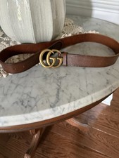 100% Authentic Gucci Double GG Brown Belt 