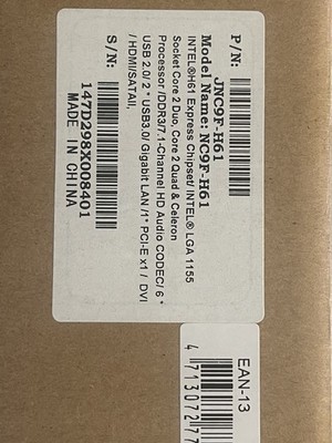 JETWAY NC9F-H61  JNC9F-H61 motherboard   this is an industrial Thin Mini-ITX  MB