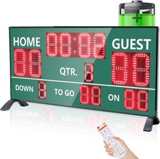 LED Wireless Football Scoreboard, Electronic Scoreboard with Remote, Digital ...