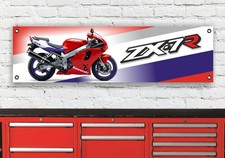 BR579B KAWASAKI ZX-7R ROT LILA INSPIRIERT WERKSTATT BANNER SCHILD TOLLES GESCHENK
