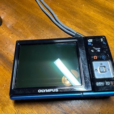 Olympus FE-46 12.0MP Digital Camera Y2K Teal Blue tested