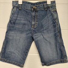 Wrangler Premium Youth Boys Cargo Denim Relaxed Shorts Size 14 Hero Orginals