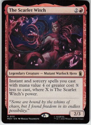 The Scarlet Witch 151 Rare Marvel Super Heroes Magic: The Gathering Near Mint