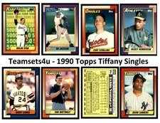 1990 Topps Tiffany Set Break #200-399 * Pick Your Card * Front and Back Scans **