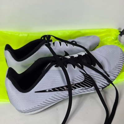 Nike Zoom Rival M 9 Track Spikes Mens 9 Pure Platinum Black AH1020-005 With Bag