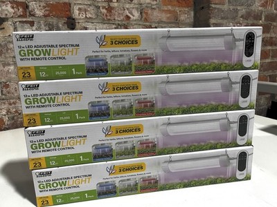 LOT OF 4 Feit Electric 12'' LED 3 Adjustable Spectrum W/ Remote Plant Grow Light
