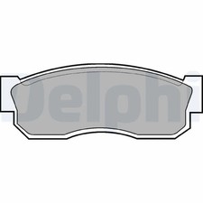 1x ORIGINAL® Delphi Bremsbelagsatz, Scheibenbremse Vorne, Hinten für Nissan