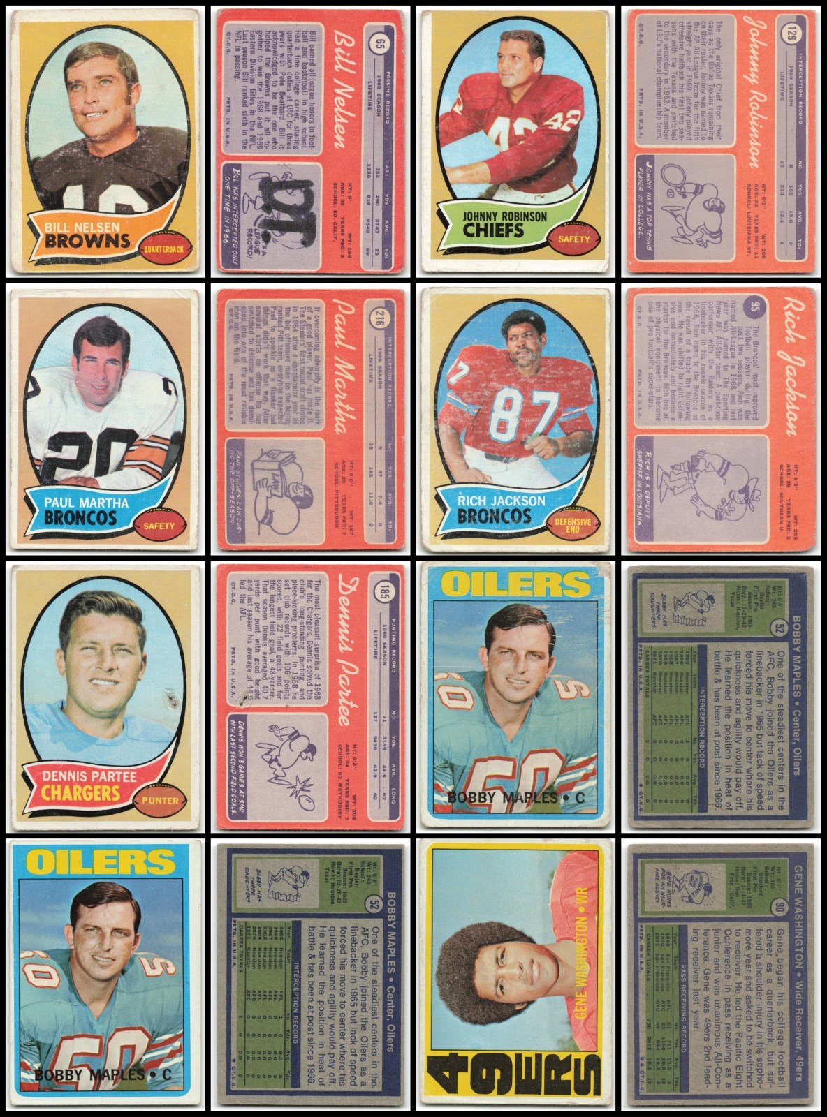 Vintage Football Card Lot 126 1950s-1990s Topps Fleer HOF Stars NFL view 7