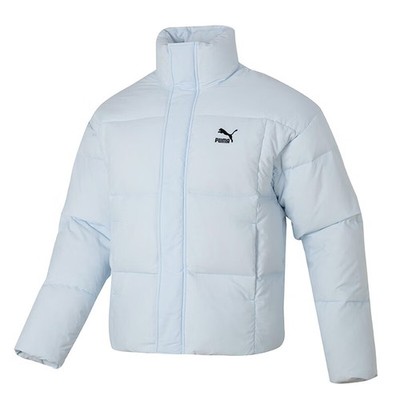 PUMA Solid Color Logo Stand Collar Down Jacket
