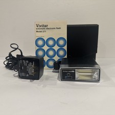 Vintage Vivitar Model 271 Automatic Electronic Flash With Case  Manual 1970s