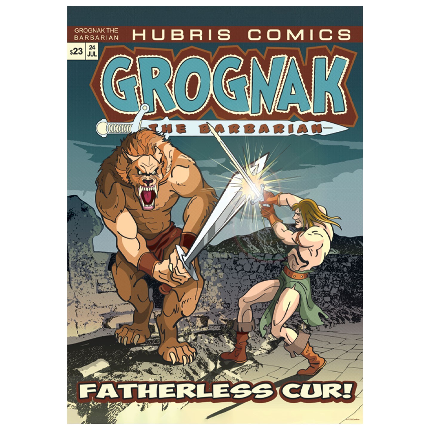 FaNaTtik Fallout Grognak the Barbarian Limited Edition A3 Art Print - Individually Numbered - Video Game Merchandise - Image 2