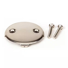 Universal Bath Tub/Bathtub Drain Double/Two 2 Hole Overflow Face Plate with Ma