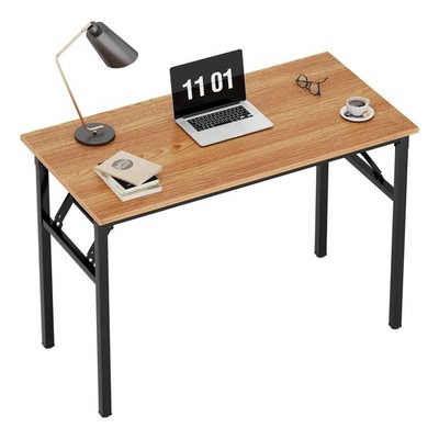 SogesPower klappbarer Computertisch, klappbarer Arbeitszimmertisch Schreibtisch 80 cm, Eiche schwarz 