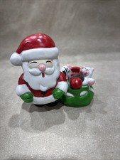 Vintage Christmas Santa with Toy Bag Candle Holder Taiwan