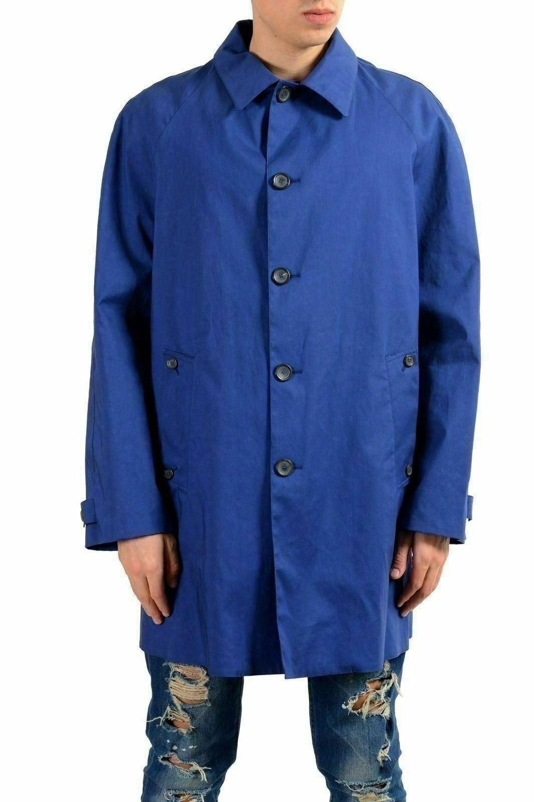 Мужское базовое пальто на пуговицах Malo Blue US M IT 50 50090₽