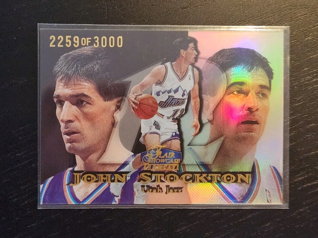 1998-99 Flair Showcase John Stockton #60 Row 1 Showtime Utah Jazz /3000