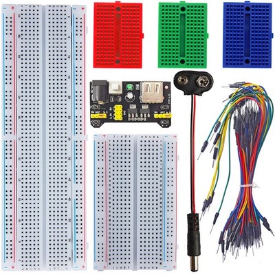 Breadboard Kit with 830-Tie-Point, 400-Tie-Point Boards, 3x170-Tie-Point...
