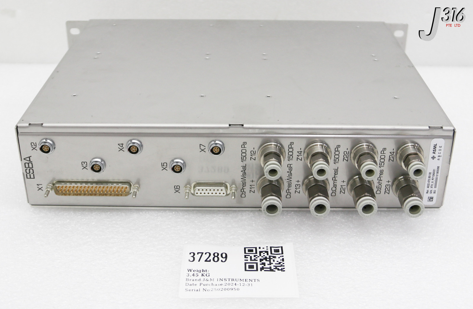 オーダー用 37289 J&M INSTRUMENTS CTLR ASSY, ESBA, ASML 4022.472.65132 VLPBS
