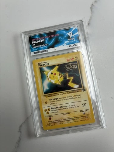 Pokemon Pikachu TCG Black Star Promo Movie WOTC Ace 9 Mint Rare Card