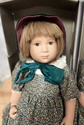 Sabine Esche Sigikid Künstlerpuppe  blond grüne Augen, handgeferdigt