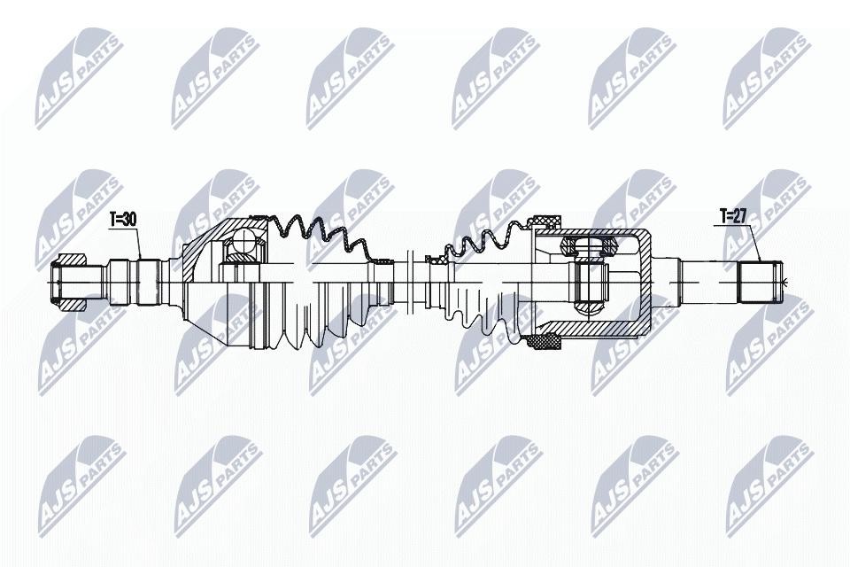 NTY Drive Shaft NPW-PL-142 For Opel Front Right Automatic 575 mm