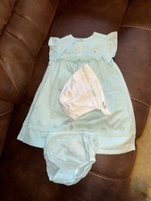 Janie and Jack Layette Smocked Dress Bonnet 12-18 Months Baby Girl